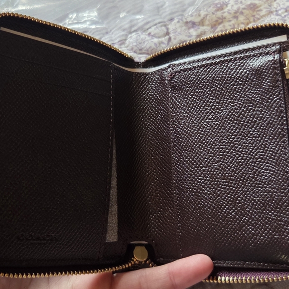 Coach F29170 Mini Sierra Metallic Raspberry Satchel & F29444 Small Wallet - Picture 8 of 9